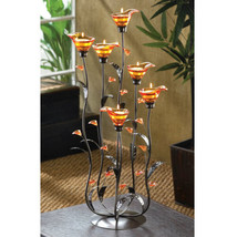 Accent Plus Calla Lily Candleholder with Amber Glass - $92.43