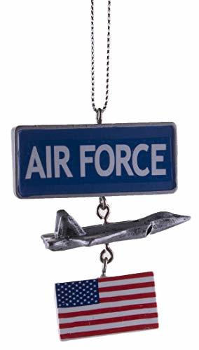 Gnz Support Our Troops Military Ornament w/USA Flag- Airforce - $10.52