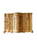 Mogul Interior Ornate Carved Chest Handcrafted Gold Teak Wooden Sideboar... - £1,981.33 GBP