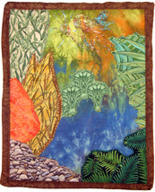 Fairy in the Fen: Quilted Art Wall Hanging - $295.00