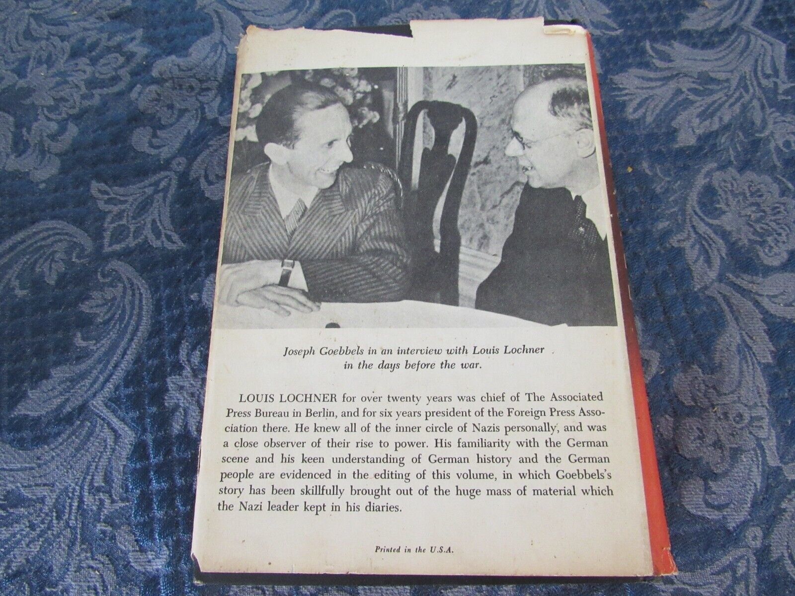 The Goebbels Diaries World War II Germany 1948 Book of the Month Club ...