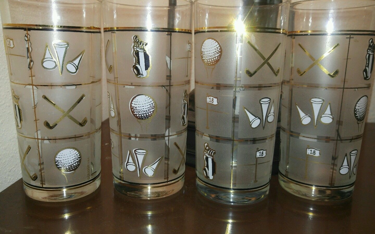 Golf Frosted Drinking Glasses Set of 4 and 50 similar items