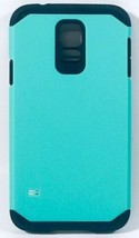 Double Layer Hybrid Protective Case for Samsung Galaxy S5, Turquoise/Black - $7.90