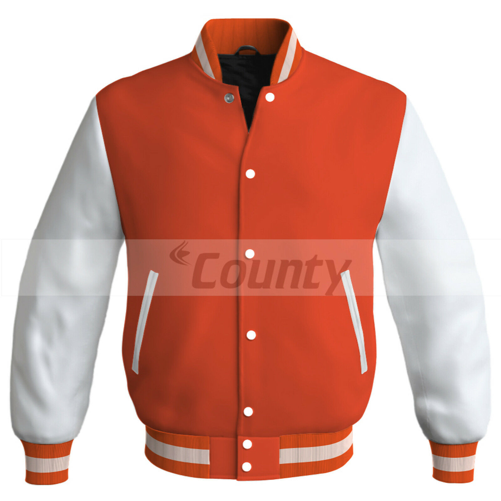 Letterman Super Baseball College Bomber Jacket Sports Orange White Satin Women's Clothing