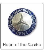 MERCEDES BENZ Self Stick On Emblem - BLUE 2 1/4&quot; domed 3D logo auto car ... - $9.99