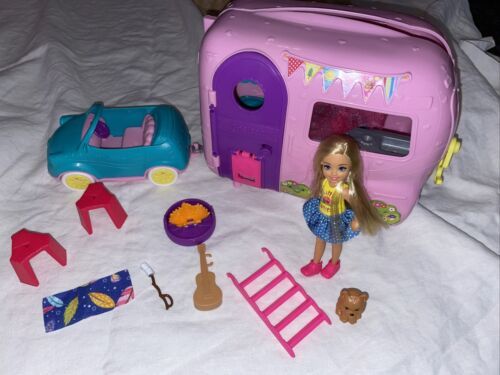 Barbie Club Chelsea Camper Playset Pink FXG90 - Best Buy