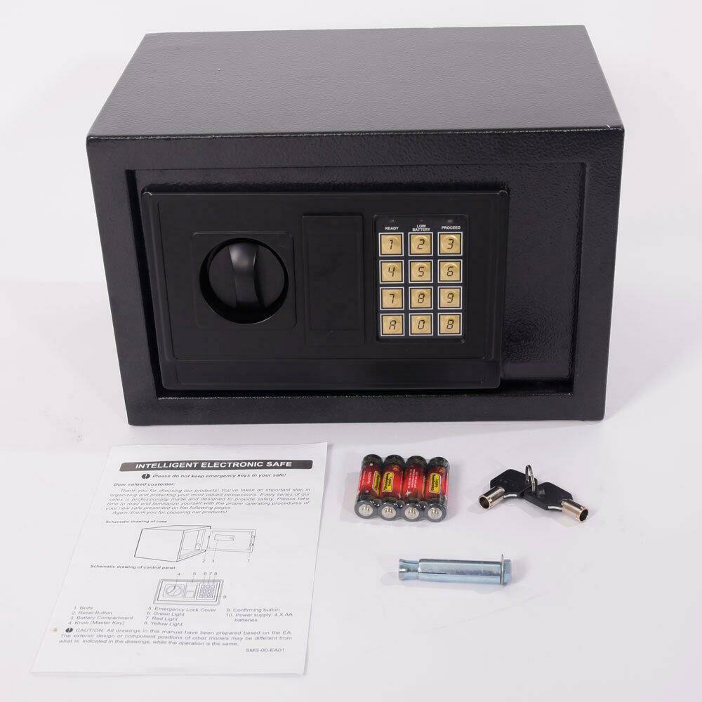 Primary image for 12" Wall Steel Digital Electronic Safe Security Box Wall Jewelry Gun Cash Home