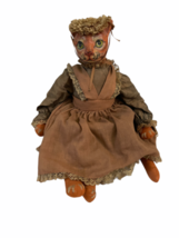 Vintage Michael Berger Figure Figurine Art Sculpture Orange Cat Doll 21” image 4