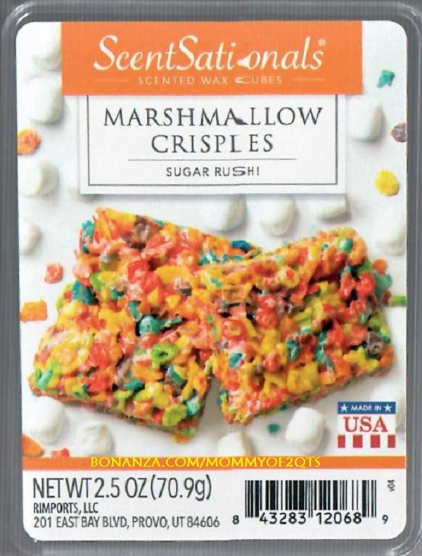 Marshmallow Crispies ScentSationals Scented Wax Cubes Tarts Melts Home