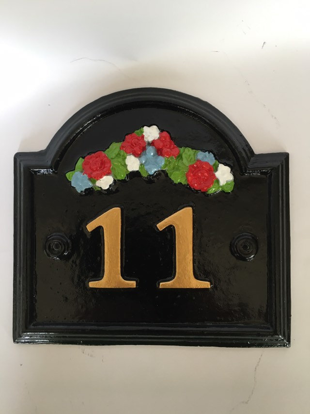 traditional vintage house name sign address number plate personalised