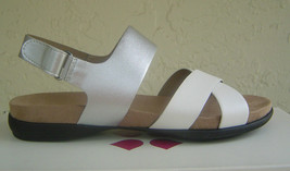 Nwt Naturalizer Black White Leather Wedge Sandals Size 8 M Size 7.5 W Wide $89 - $42.51