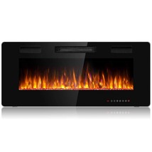 42 Inches Recessed Electric Fireplace, In-Wall & Wall Mounted Electric H With Ad - $398.66