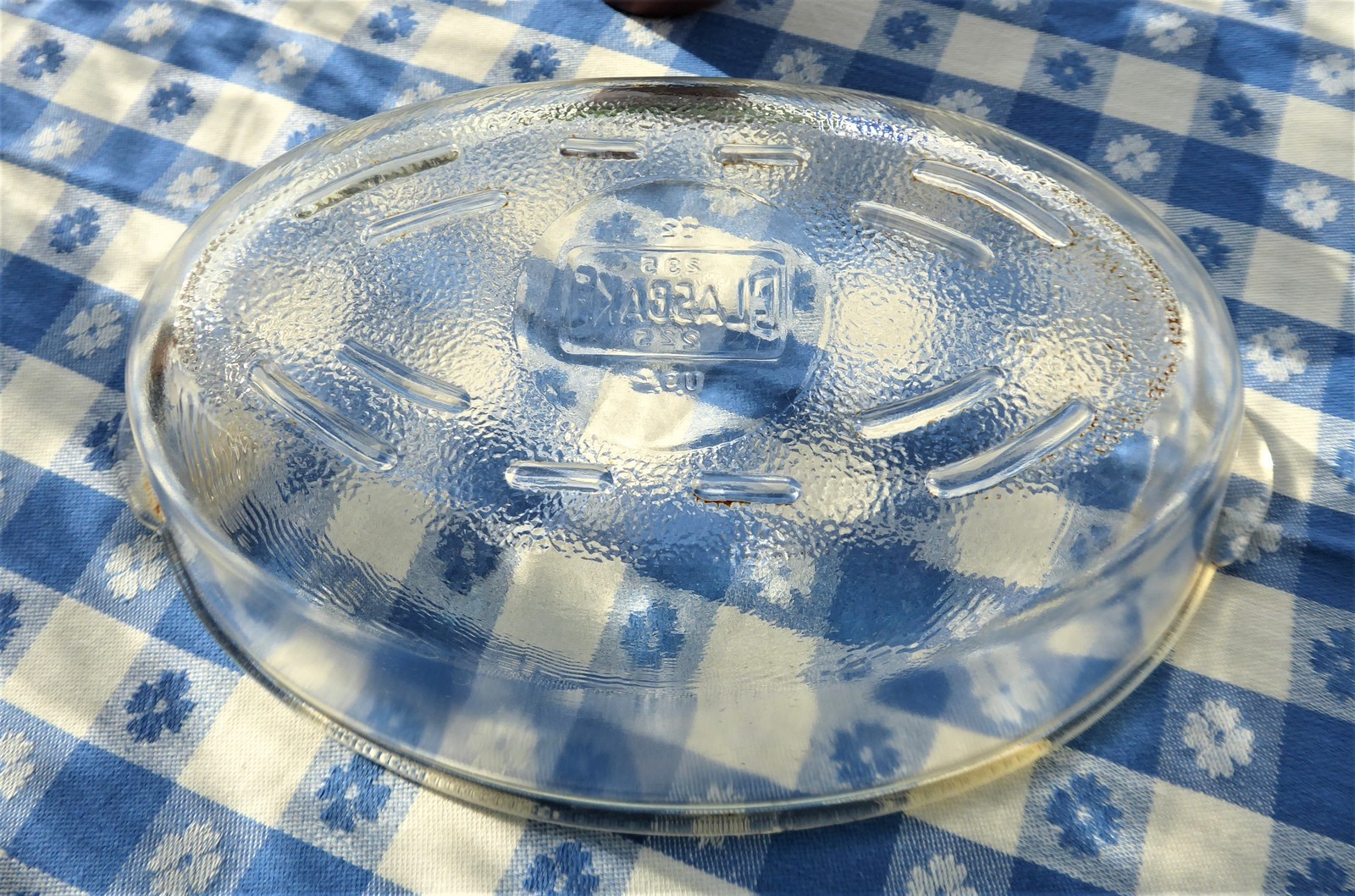 Vintage Glasbake Casserole Oval Baking Dish McKee 1940s Clear Glass