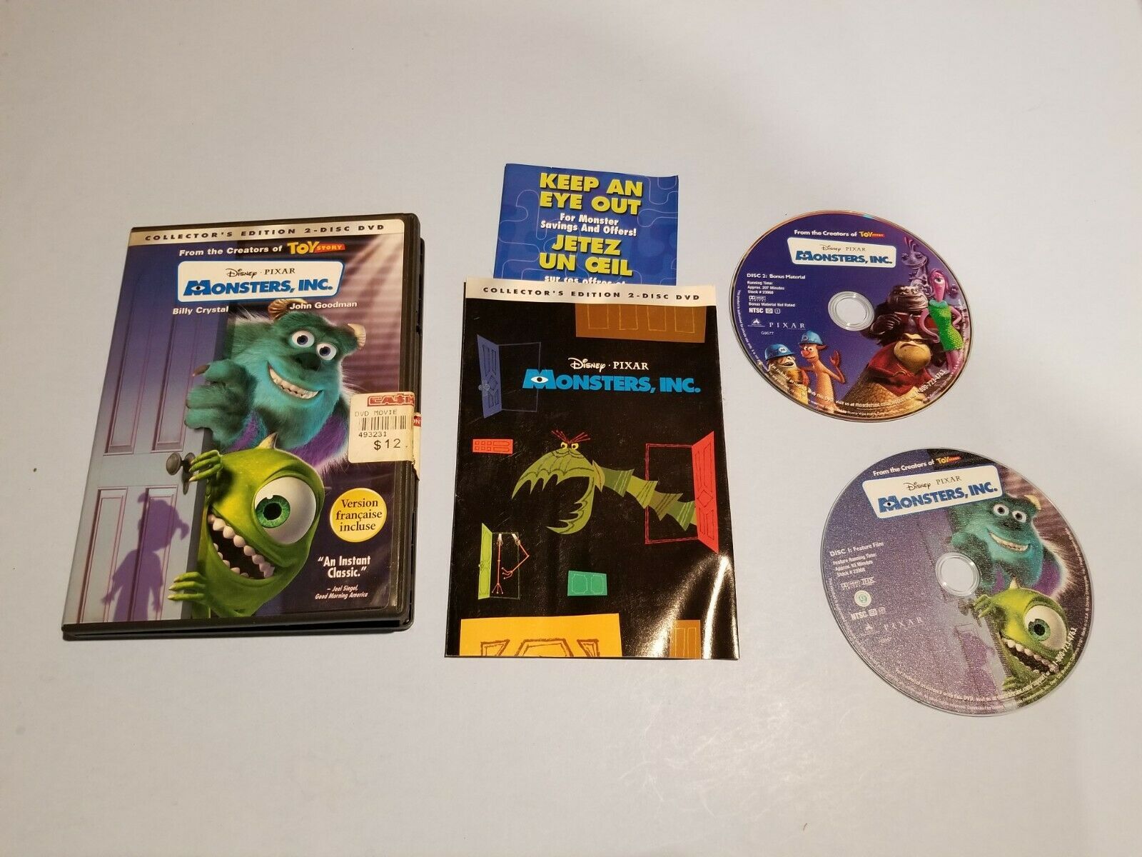 Monsters Inc Dvd Disc Set Collectors Edition Dvds Blu