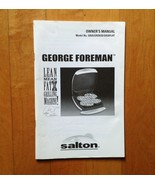 George Foreman Salton Owners Operation  Manual/ Guide Only  Model No GR2... - $9.89