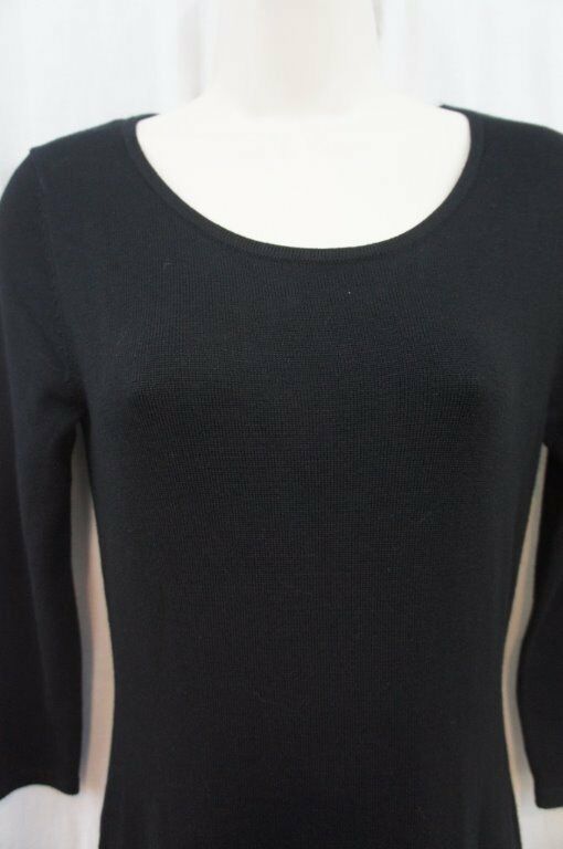 Sangria Dress Sz S Black Ivory Multi 3/4 Sleeve Casual Business Sweater ...