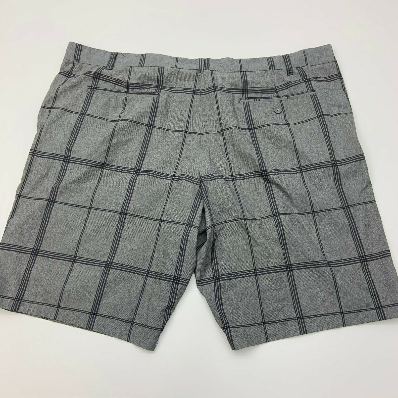 OP Flex 4 Way Stretch Board Shorts Mens 46 Gray Check Polyester Casual ...