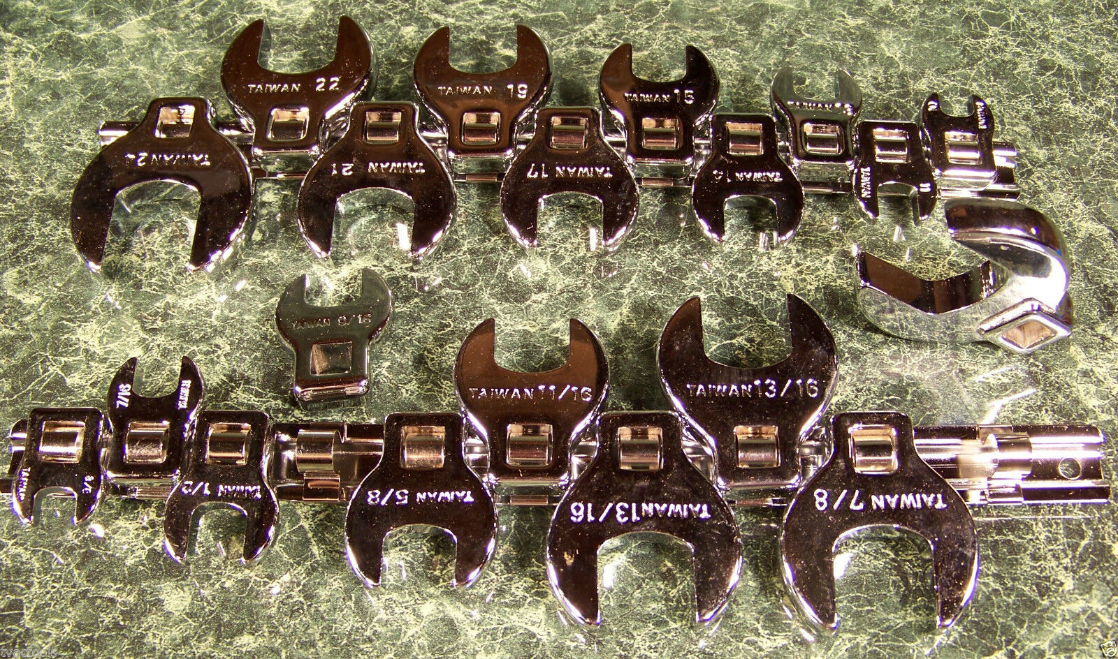 20pc 3/8" Drive CROW FOOT SOCKET WRENCH SAE and METRIC SET crowfoot