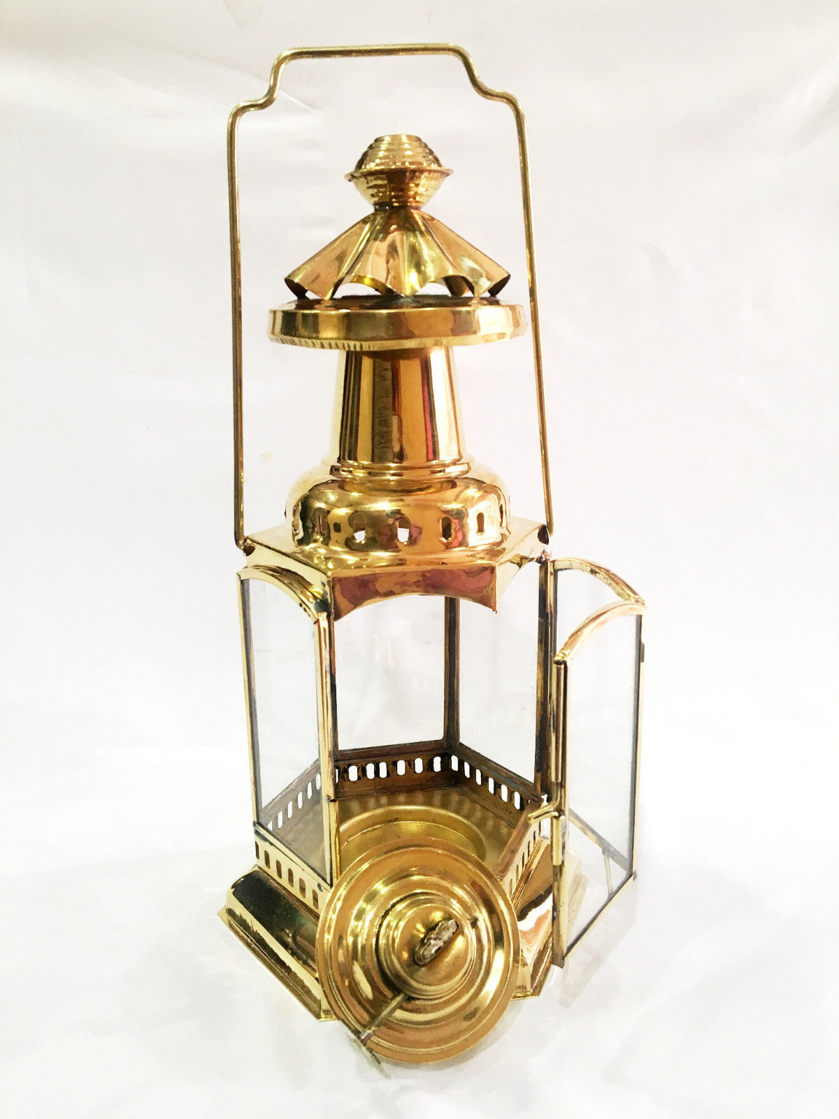 Vintage Brass Oil Lamp Nautical Maritime Ship Lantern Boat Light Home