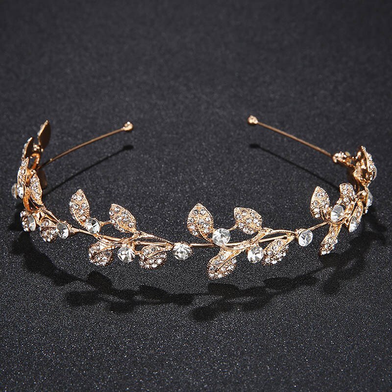 Miallo Rhinestone Pearl Crown Headband Vintage Crystal Bridal Tiaras Wedding Acc