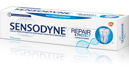 Sensodyne Toothpaste with Novamin Repair and Protect 4 x 75ml Canadian Made