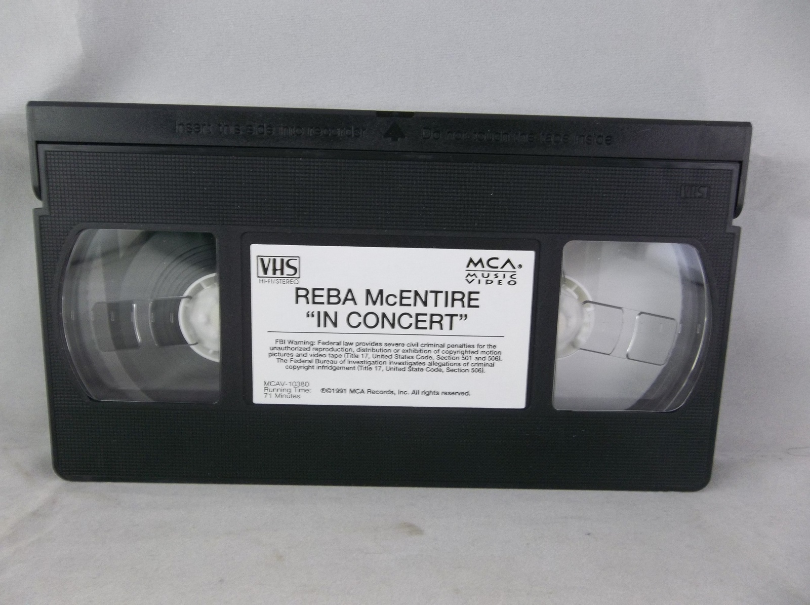 Reba McEntire In Concert 1991 Country Music Concert VHS - VHS Tapes