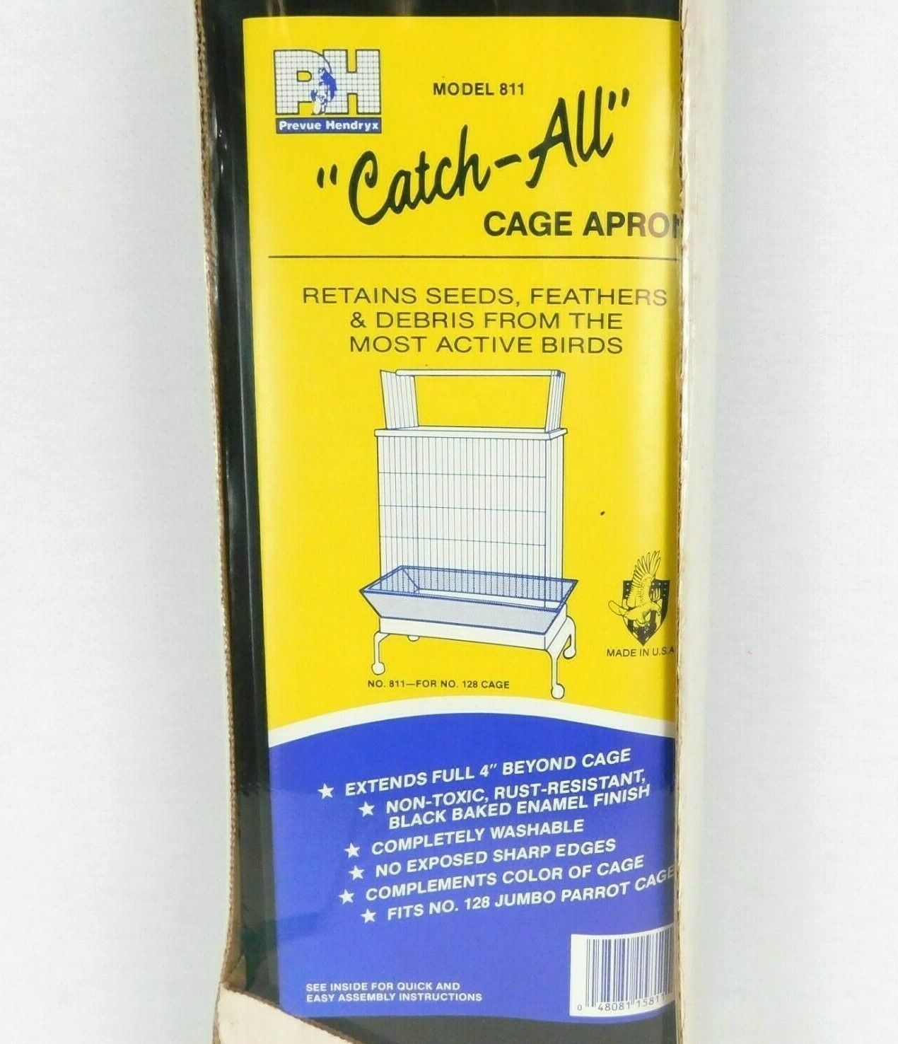 Catch All Metal Bird Cage Apron Seed Guard Prevue Hendryx Model 811 43