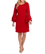 NWT MSK RED BELL SLEEVES SHIFT CAREER DRESS SIZE M $98 - $57.32