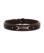 STG solid leather dog collar with leash, dog collar for unisex - $31.50