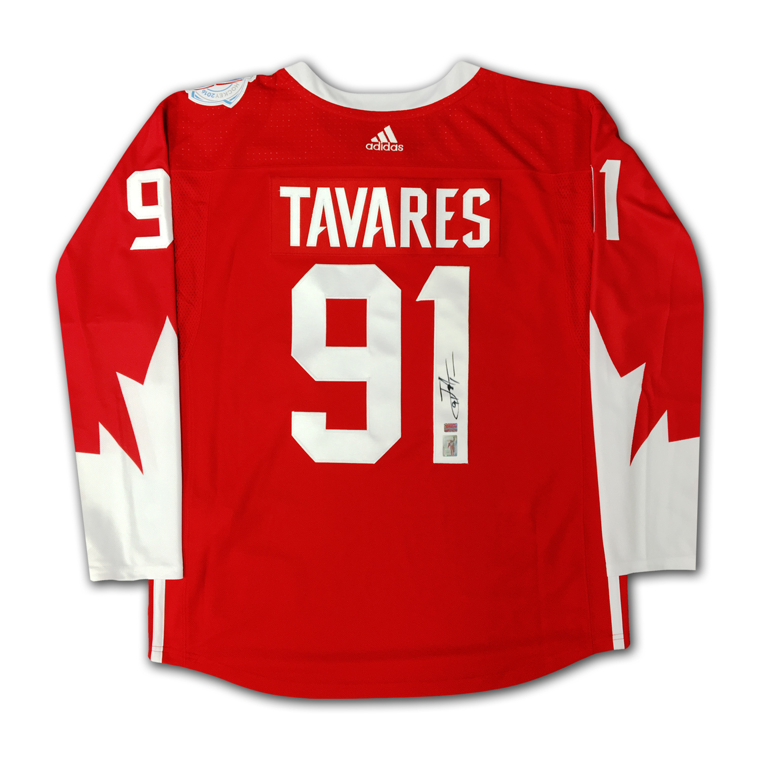 John Tavares Signed Red Adidas Team Canada 2016 Jersey World Cup