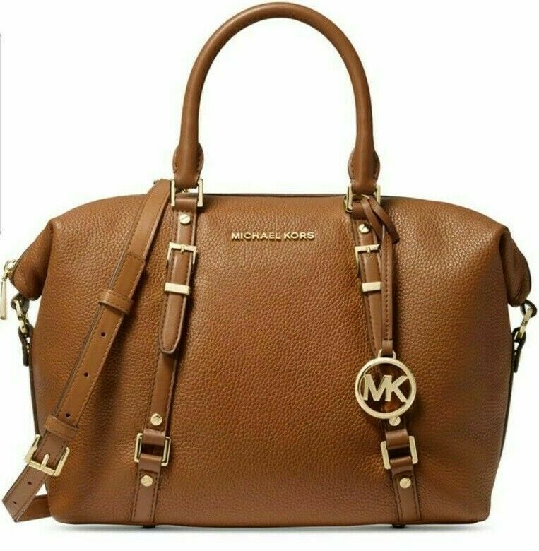 MICHAEL KORS BEDFORD LEGACY LUGGAGE BROWN LEATHER CONVERTIBLE SATCHEL BAGNWT