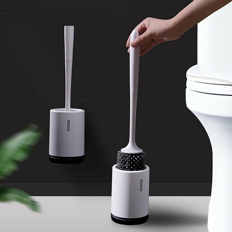 Silicone Toilet Brush Floor-Standing Wall-Mounted Base Cleaning ...