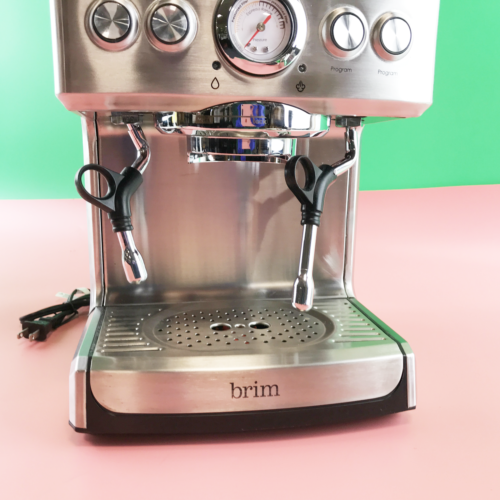 Brim 19 Bar Espresso Maker Model TSK1859B Silver PM0190 Espresso