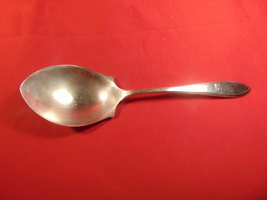 9 1/8&quot; S.P. Casserole Spoon, from R.C. Co. in the 1915 Lufberry Pattern. - $12.99