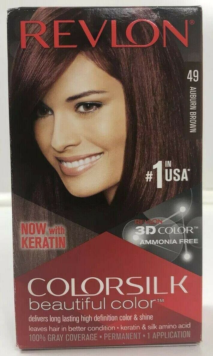 Revlon Colorsilk Color Permanent Hair Dye #49 Auburn Brown 3D Gel Technology - $6.65