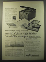 1953 RCA Victor High Fidelity Victrola Records and Phonographs Advertisement - $14.99