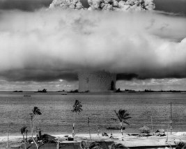 BAKER NUCLEAR BOMB TEST 8X10 PHOTO WWII PICTURE UNDERWATER BLAST MUSHROO... - $3.95