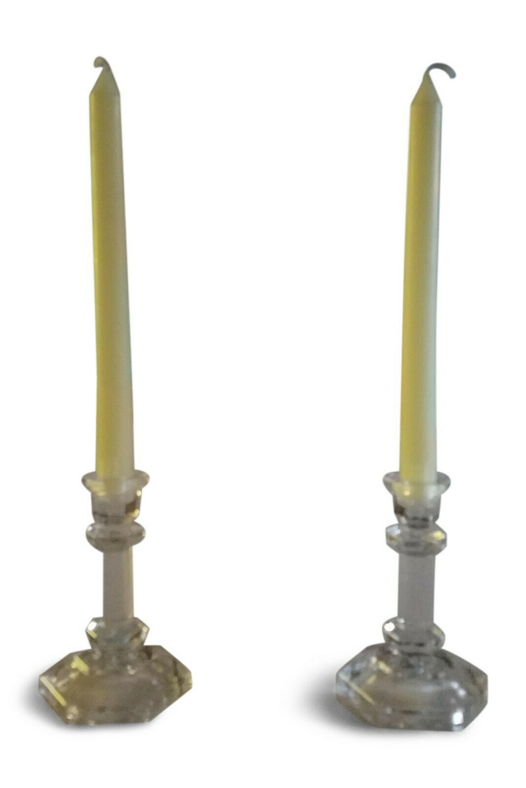 100 Percent Pure White Beeswax 10" Colonial Taper Candle Pair