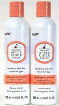 2 Bottles Hask 8 Oz Organic Apple Cider Vinegar Shine Lightweight Conditioner 