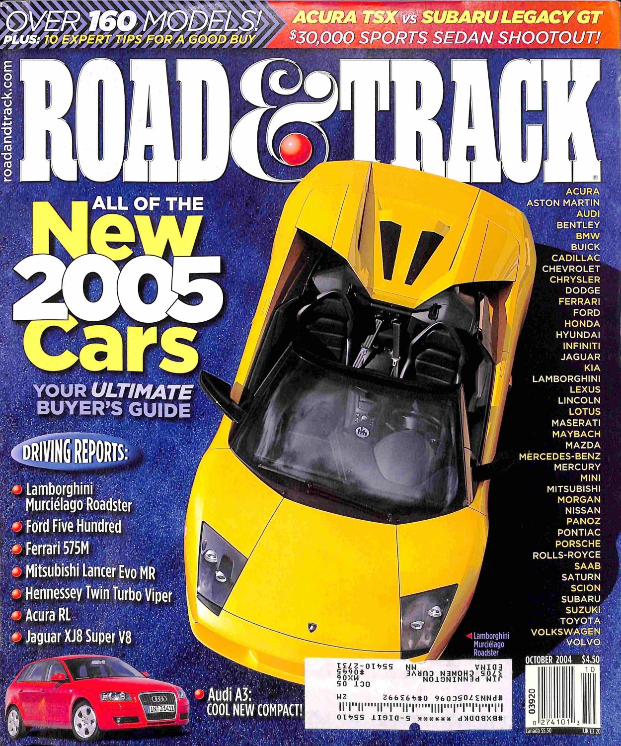 Road and Track, October 2004 Magazine Back Issues