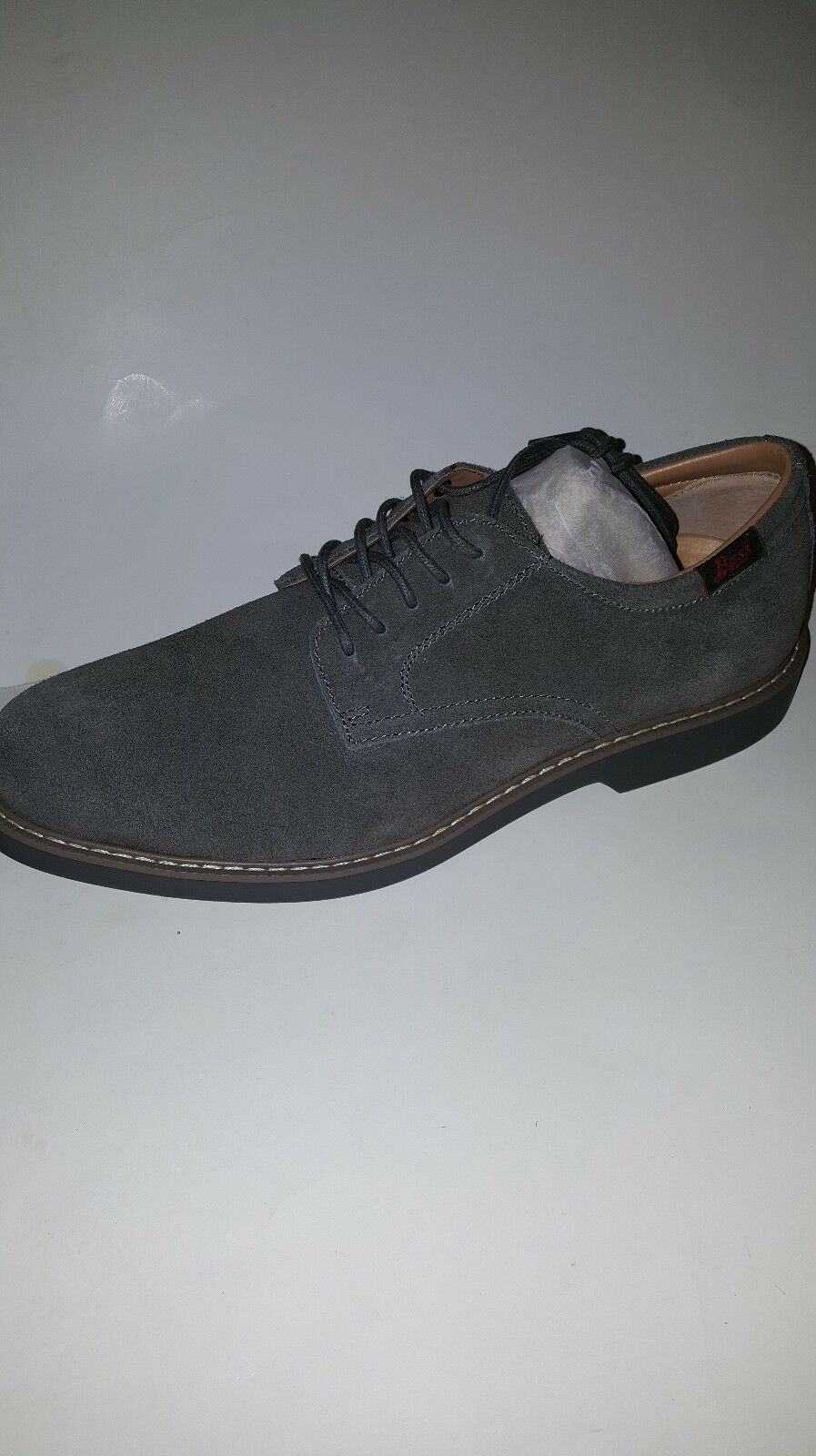 GH BASS PASADENA MEN'S OXFORD SHOES; LEATHER/ SUEDE/ GREY/00261915010 ...