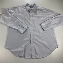 Polo Ralph Lauren Shirt Mens Adult XL Extra Blue Button Up Long Sleeve Casual - $22.75