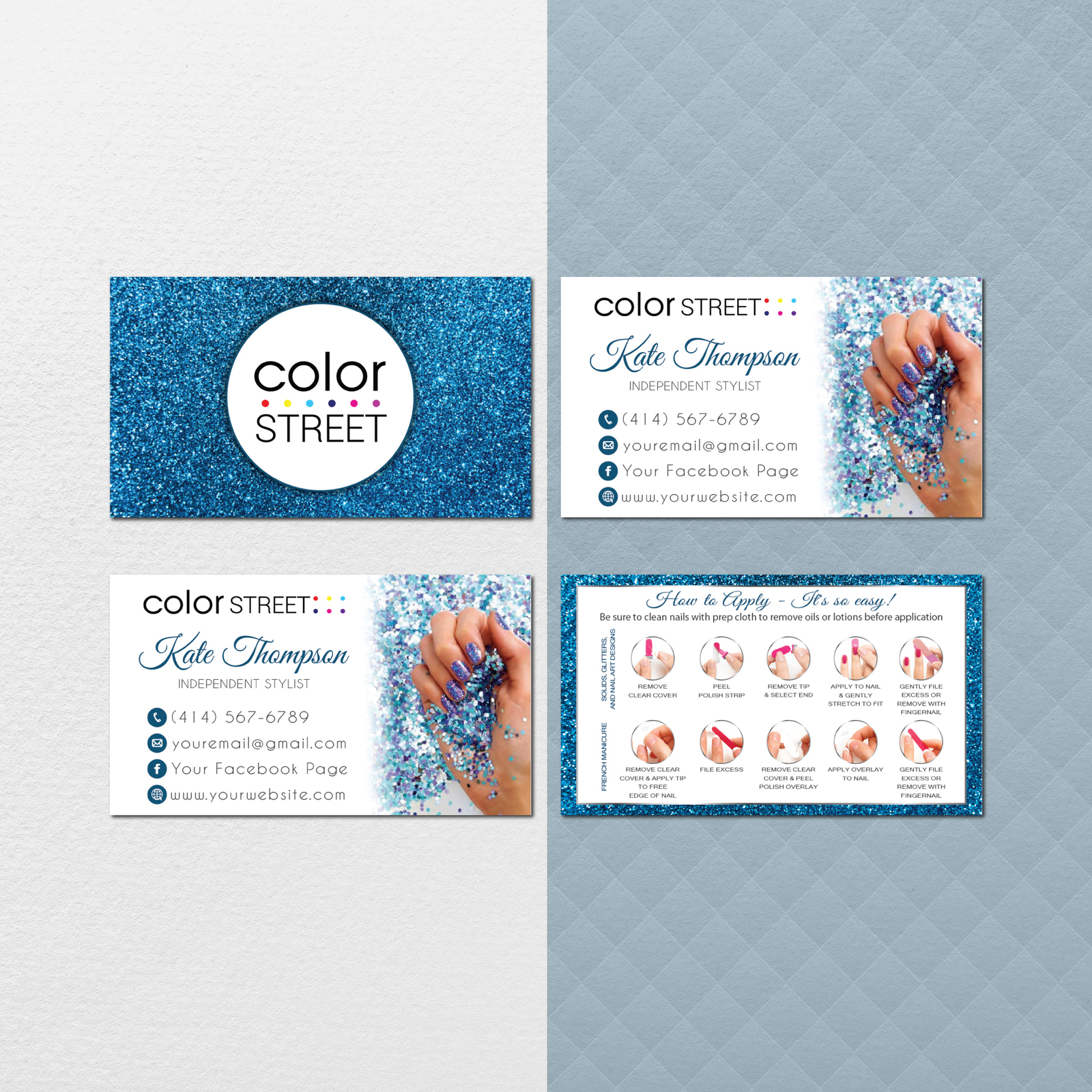 Color Street Application Cards, Color Street Business Cards, Digital ...