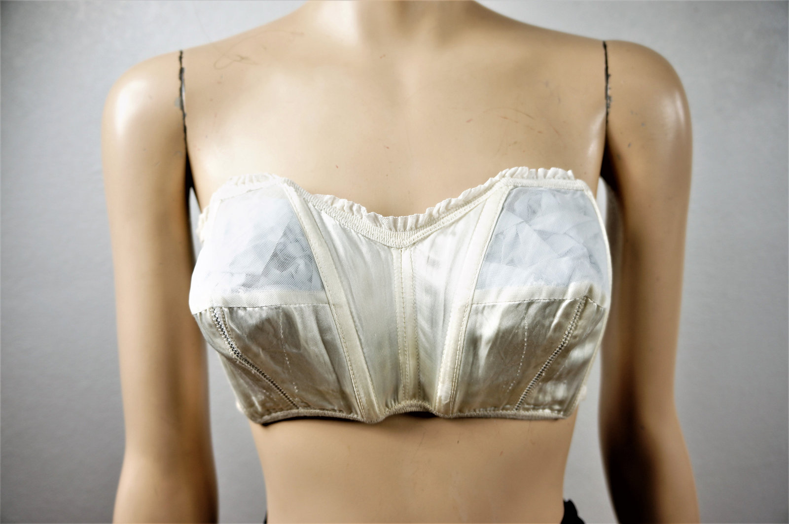 1920s Antique Bralette / Vintage 20's Strapless Bra / Edwardian