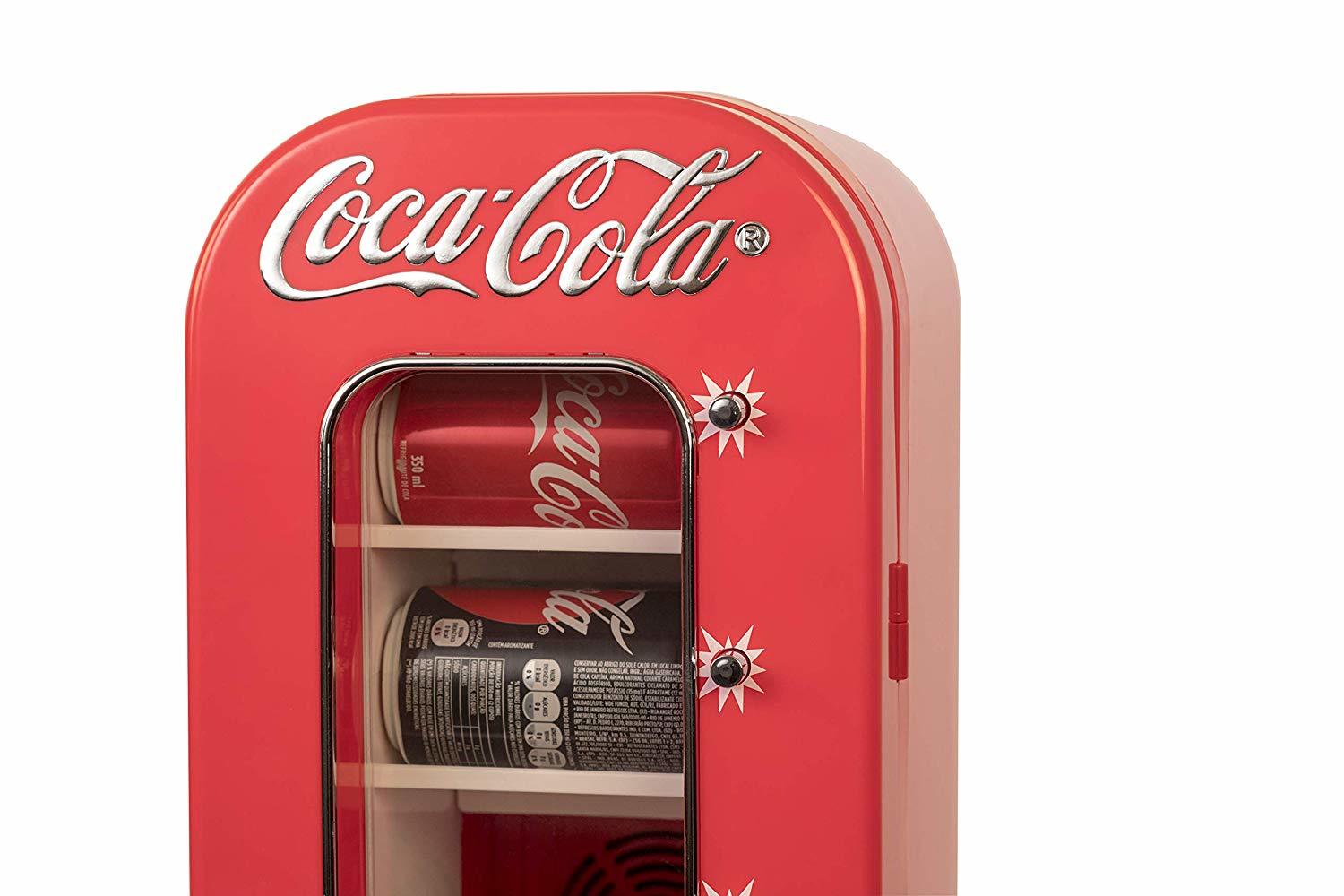 Coca Cola Mini Fridge Vending Can Retro College Dorm Cooler Coke Plug