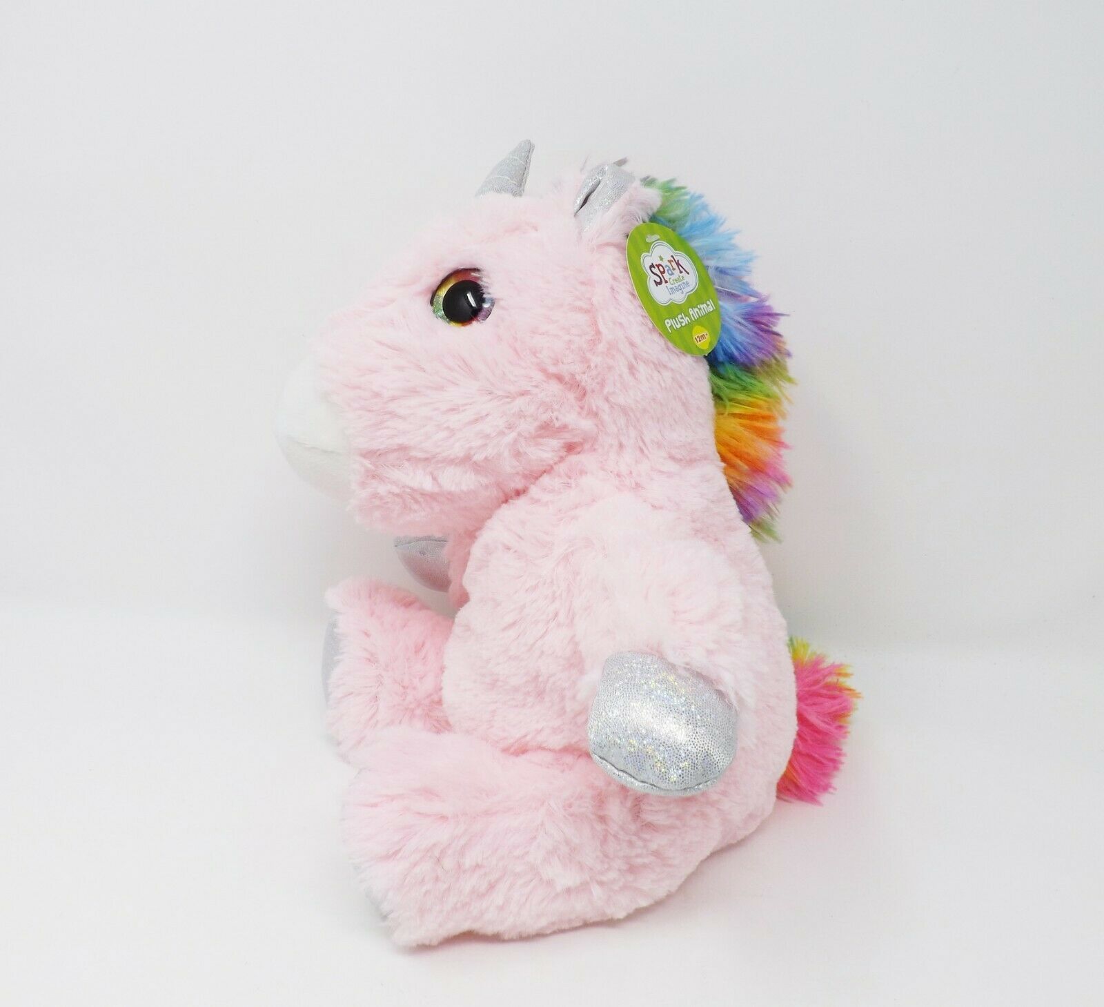 Spark Create Imagine Pink Sparkly Rainbow Unicorn Plush - Other