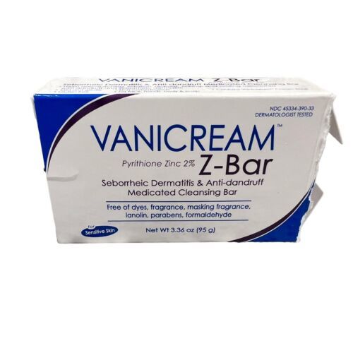 Vanicream ZBar Seborrheic Dermatitis AntiDandruff Medicated Cleansing Body Soaps