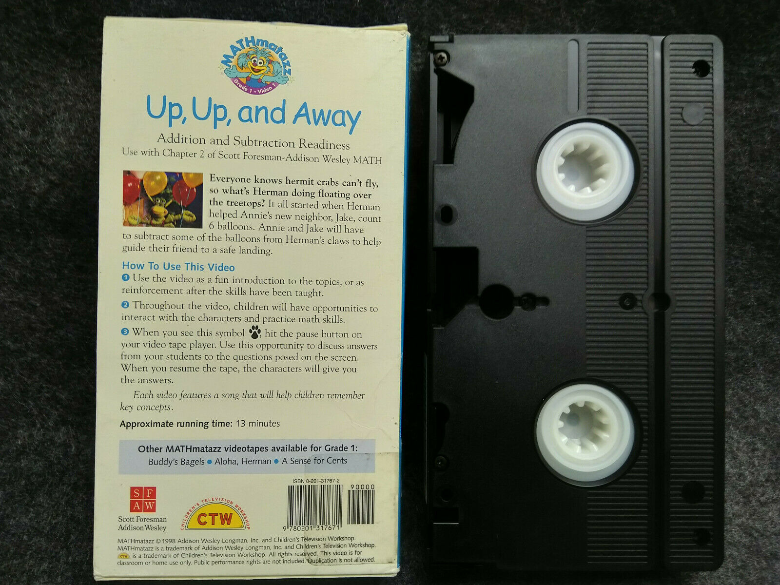 VHS MATHmatazz - Grade 1, Video 1 - Up, Up, and Away (VHS, 1998) - VHS ...