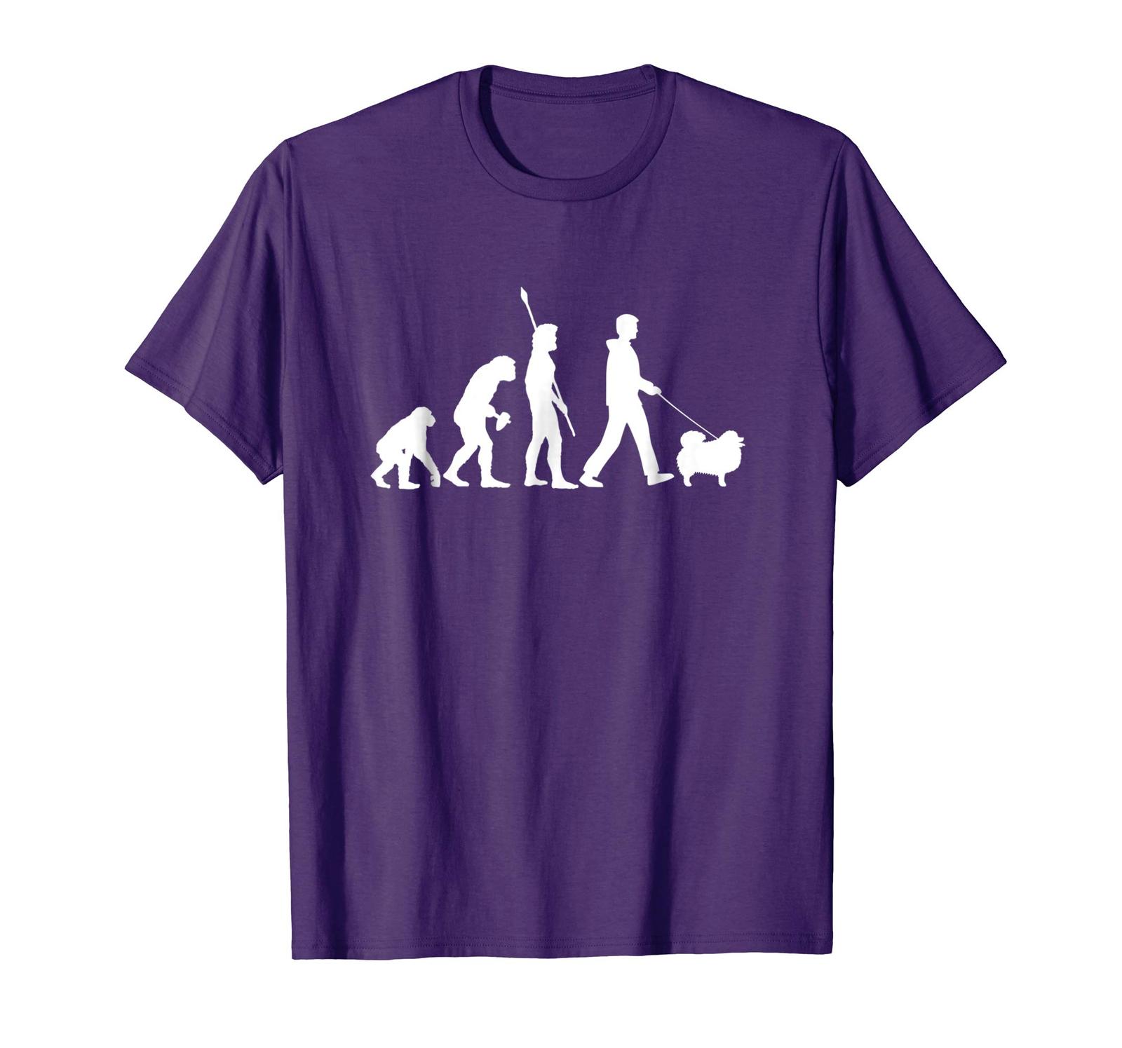 Dog Fashion - Pomeranian T-Shirt - Funny Dog Owner Evolution Gift Men