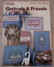 6-Page Pattern leaflet: Cross Stitch GERTRUDE &amp; FRIENDS Geese Goose Leis... - $7.00